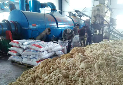 Harbin soybean residue dryer used on site