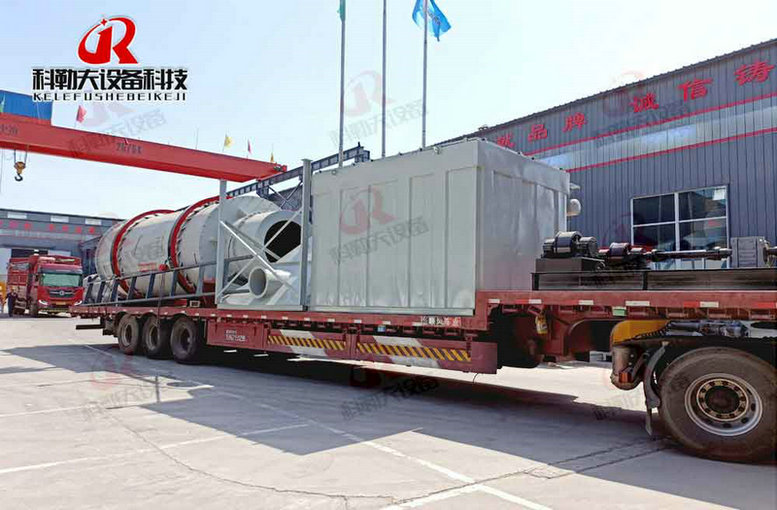 Americus three-barrel sawdust drying production line delivery, equipped with our new environmental protection three-return drying equipment