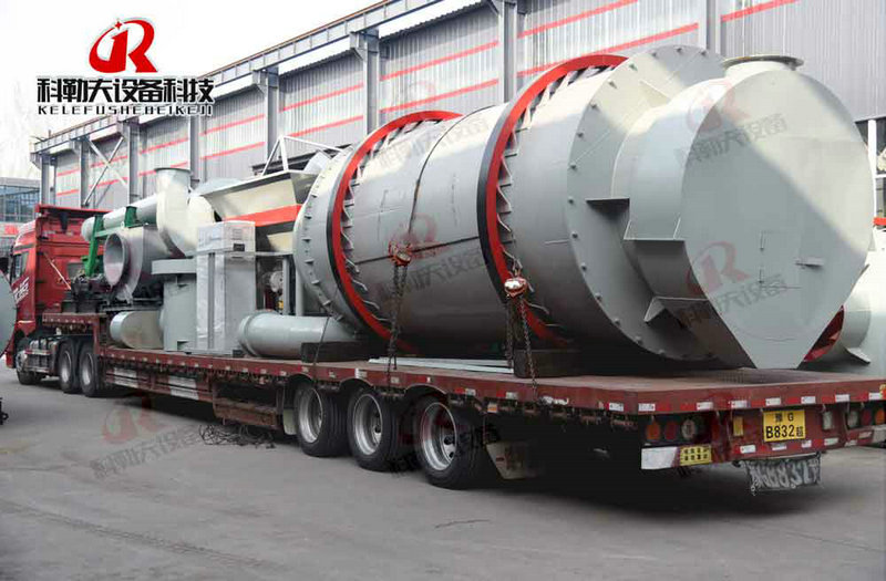 Tallahassee time production of 35 tons of environmental protection three return sand drying production line full set of equipment shipped, can dry quartz sand, tailings, sand and so on