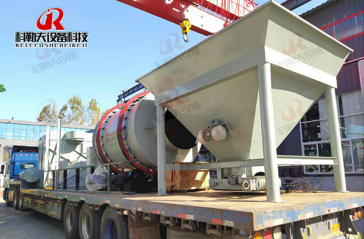 Sent to Pleasanton small petroleum coke drying production line, the complete set of petroleum coke equipment is composed of new feeder, three-cylinder dryer, heat source, feeding and discharging device, pulse dust removal, linear screen, induced draft fan, 